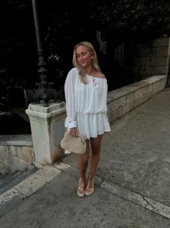 Aveline off shoulder kjole - Hvid