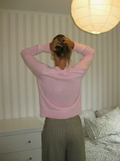 Beatrice striktrøje - Lyserød