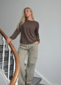 Benta striktrøje - Brun