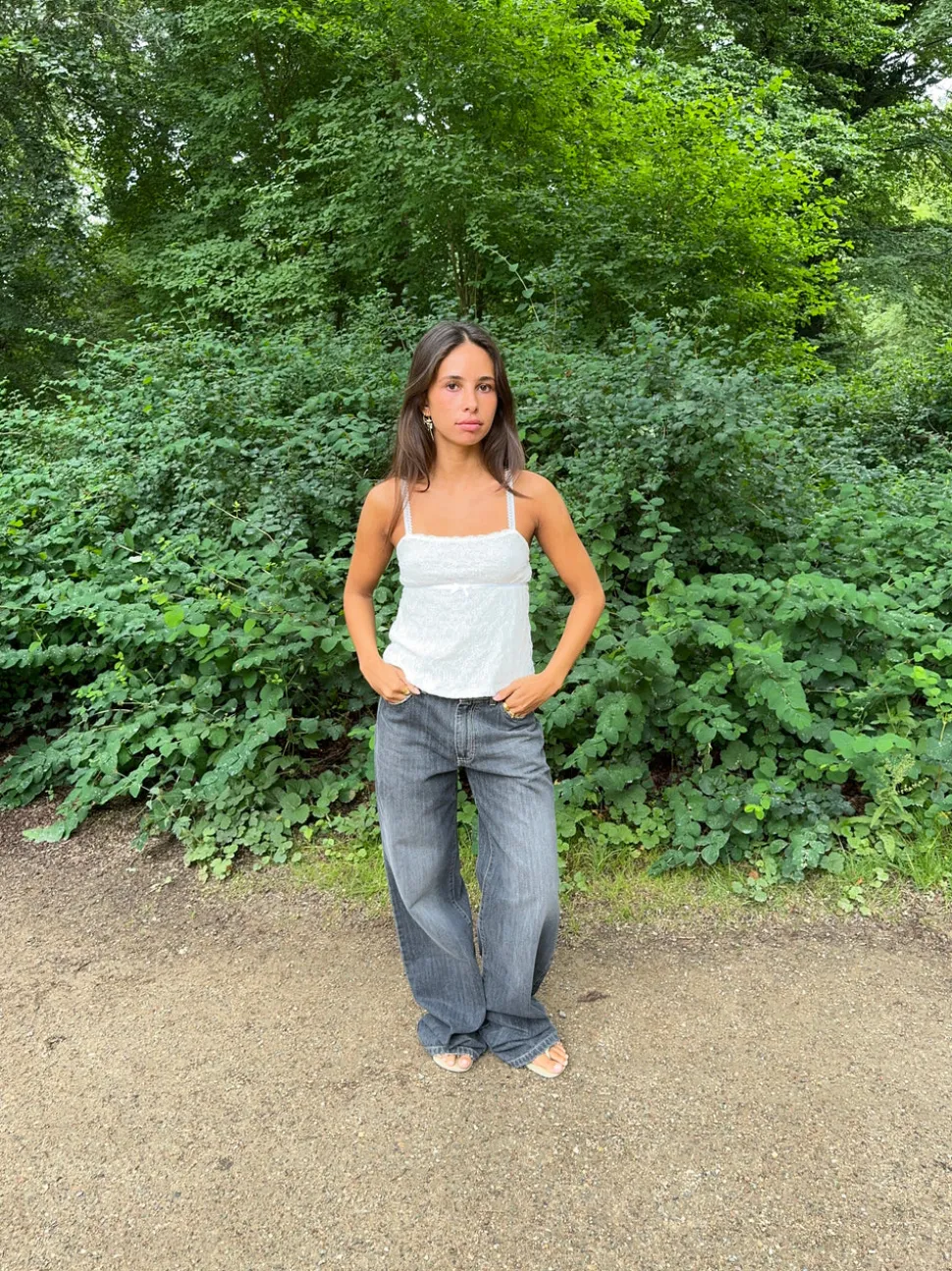 Bente blondetop - Hvid