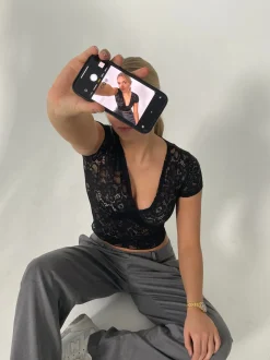 Bernadette blondetop - sort