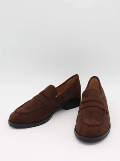 Blova loafers i imiteret læder - Brun