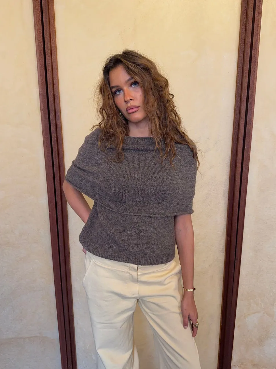 Bolivia multi striktrøje - Taupe