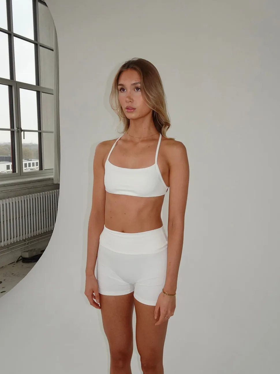Bonded open back top - Marshmallow