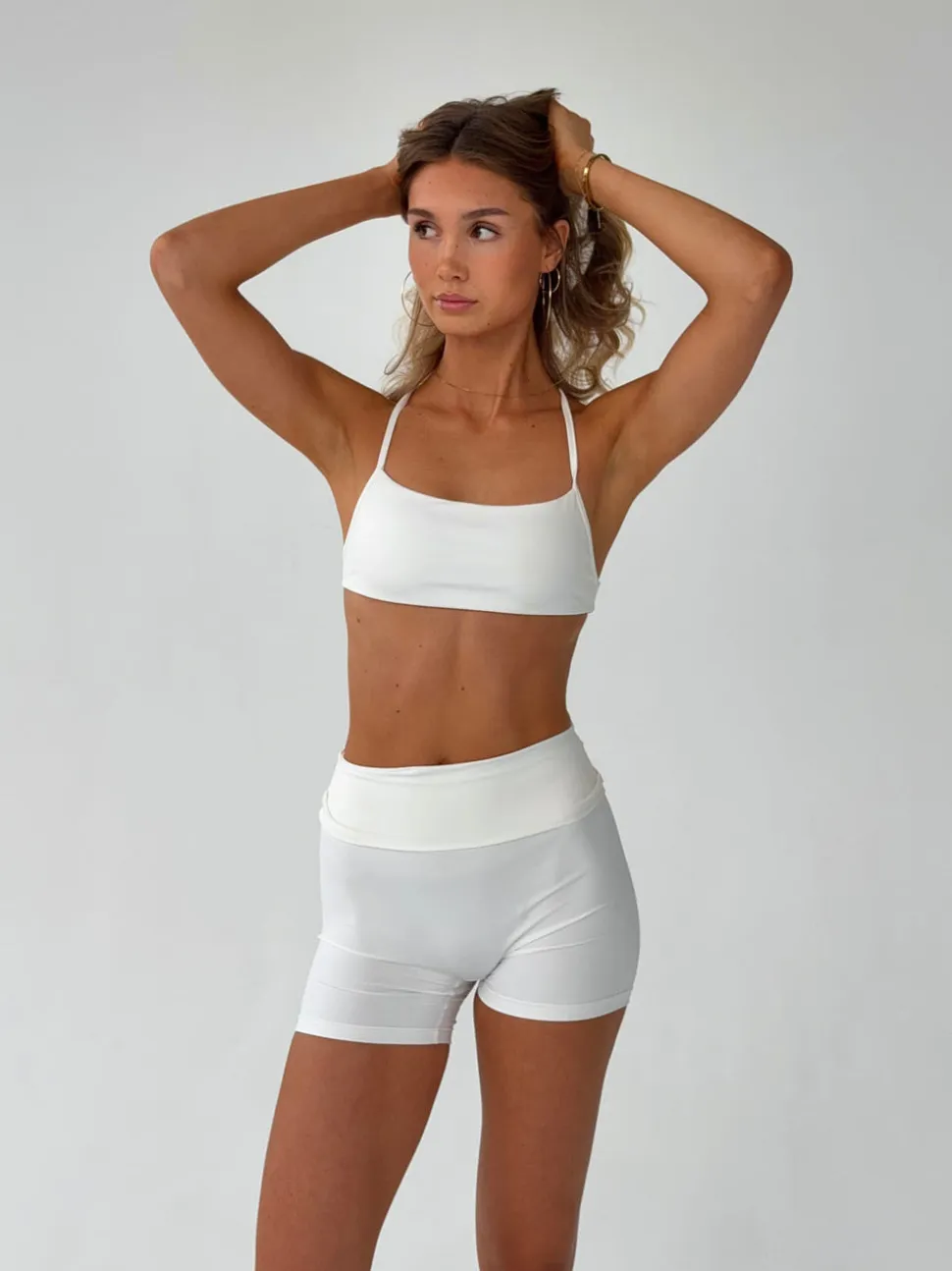 Bonded open back top - Marshmallow