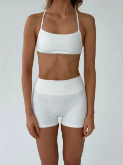 Bonded open back top - Marshmallow