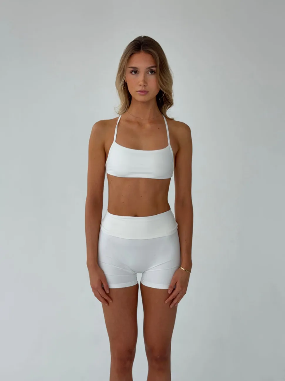 Bonded open back top - Marshmallow