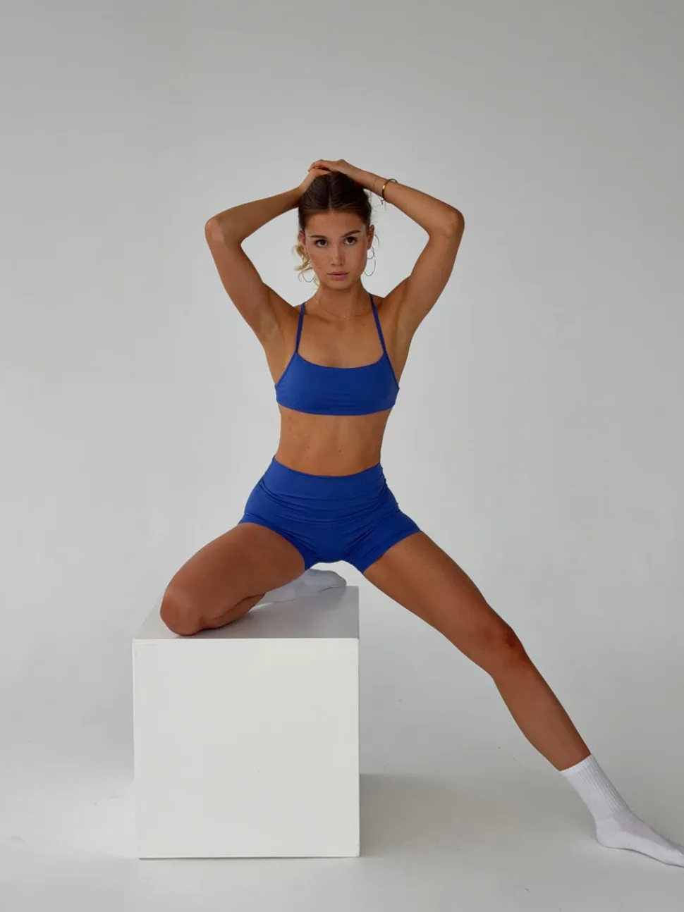 Bonded open back top - Royal blue