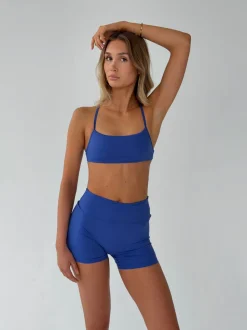 Bonded open back top - Royal blue