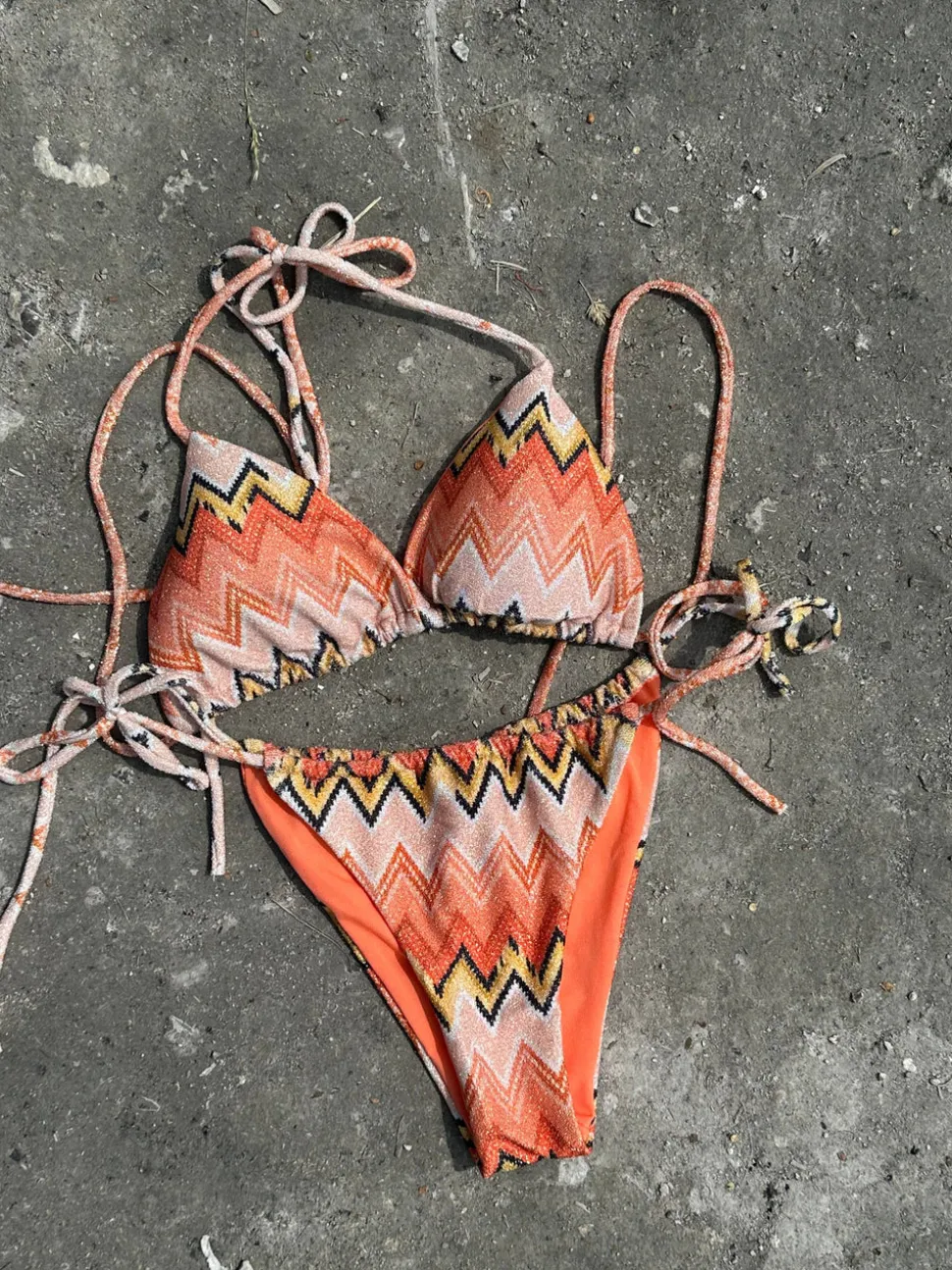 Breezy glitter bikini - Orange