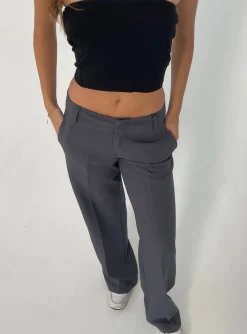 Britney lavtaljede suit bukser - grå