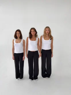 Britney lavtaljede suit bukser - Sort