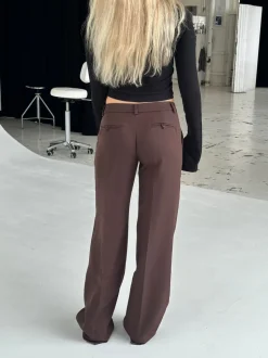 Britney lavtaljede suit bukser - brun
