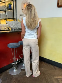 Britney lavtaljede suit bukser - Beige