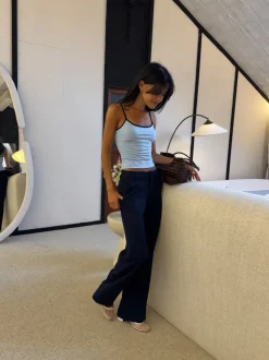 Britney lavtaljede suit bukser - navy