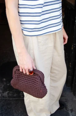 Calia hæklet clutch - Brun