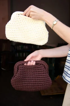 Calia hæklet clutch - Lys gul