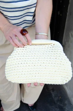 Calia hæklet clutch - Lys gul