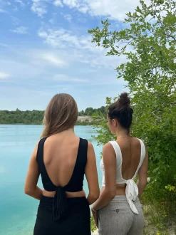Cami top med åben ryg - Hvid
