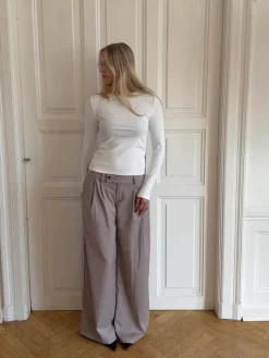Camilla oversized suitbukser - Beige