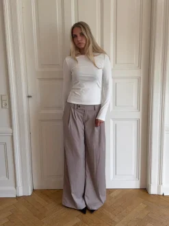 Camilla oversized suitbukser - Beige