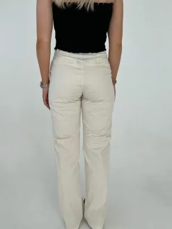 Camille lærredsbukser - Off white