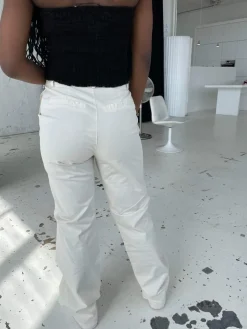 Camille lærredsbukser - Off white