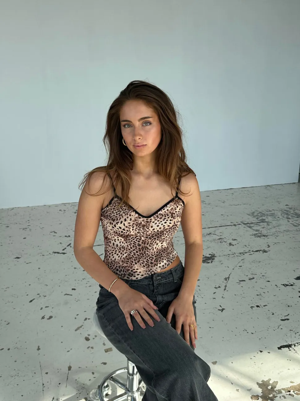Capri top - Leopard