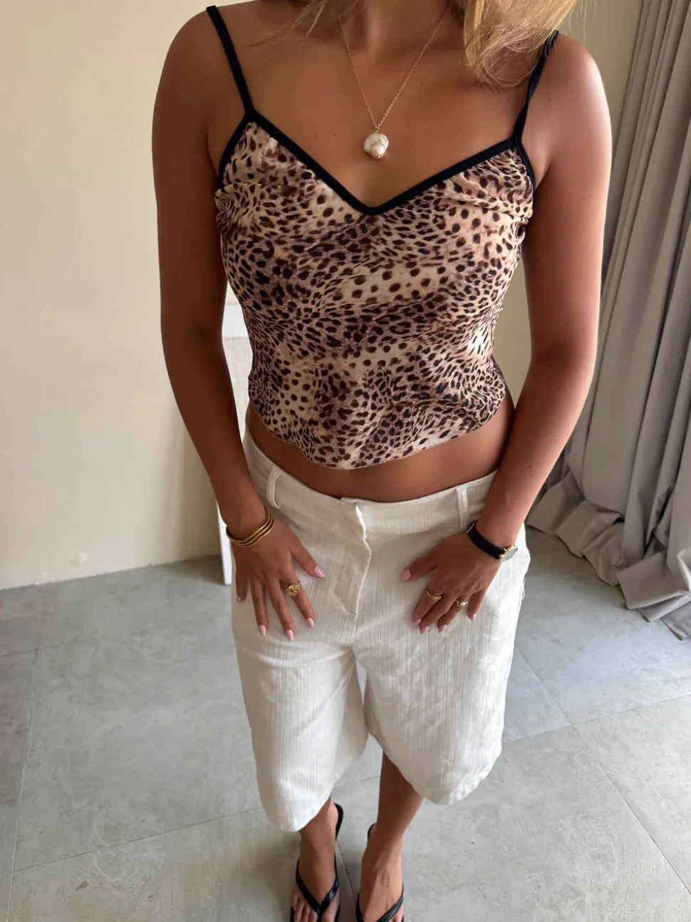 Capri top - Leopard