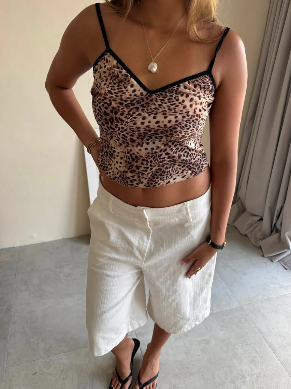 Capri top - Leopard