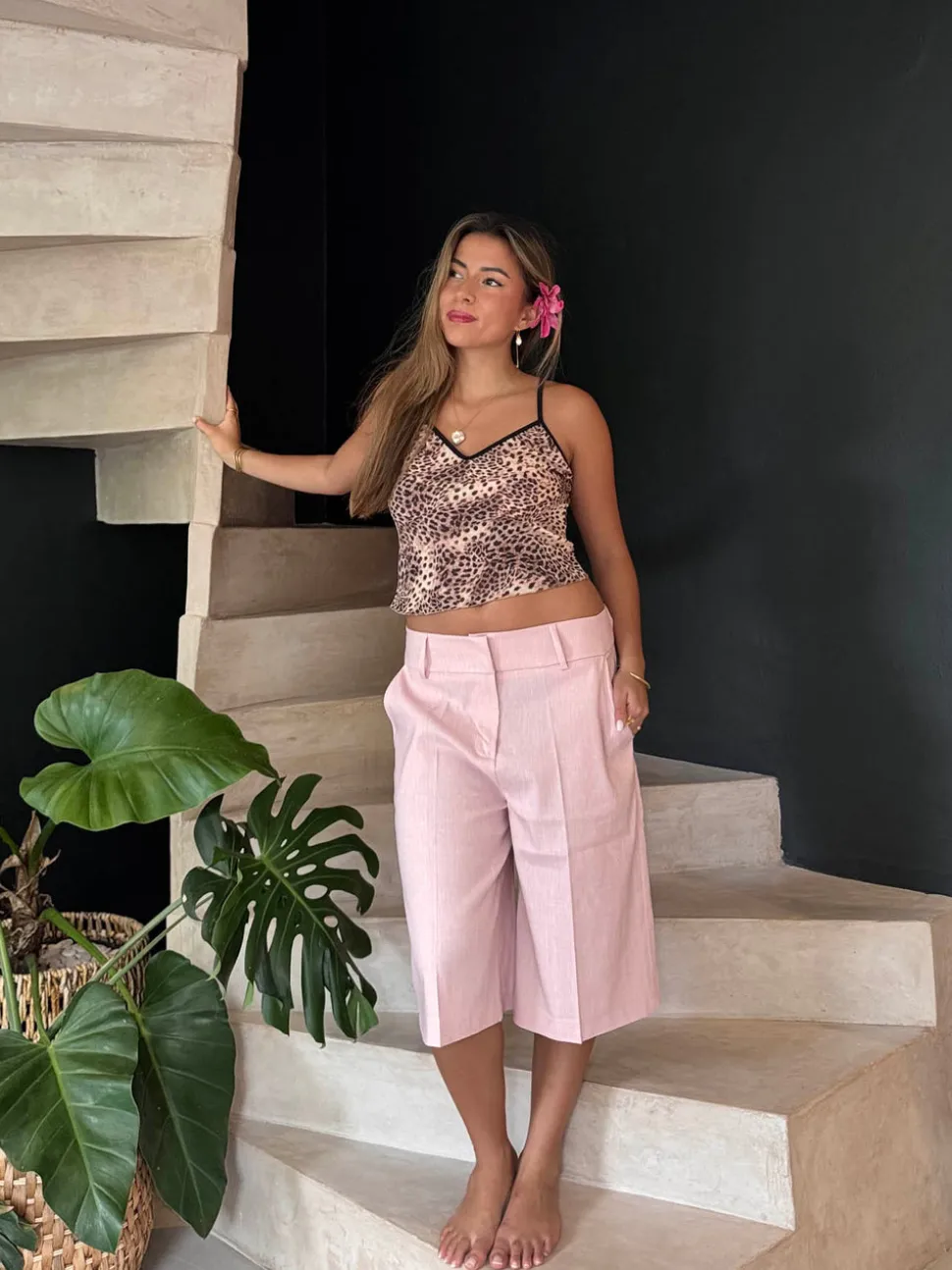 Capri top - Leopard