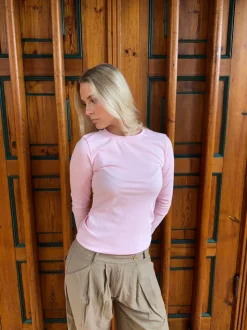 Carli langærmet bluse - Lyserød