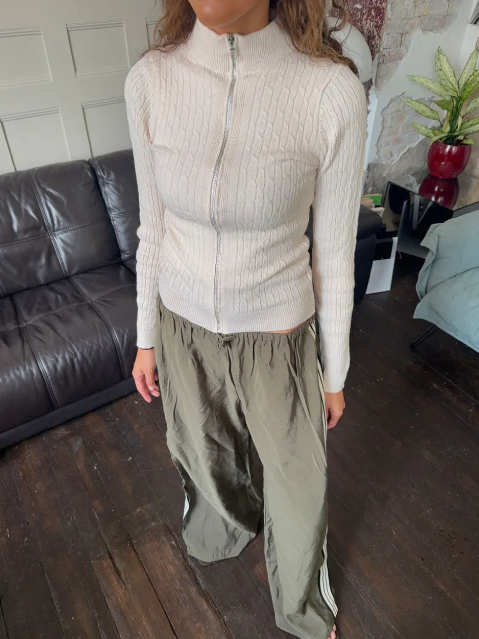 Carly kabelstrik med lynlås - Off white