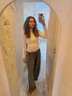 Carly kabelstrik med lynlås - Off white
