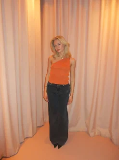 Cathie one shoulder top - Orange