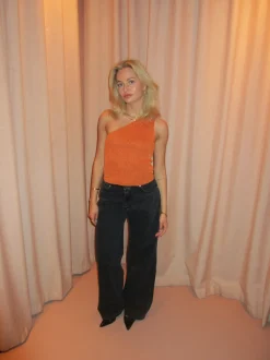 Cathie one shoulder top - Orange