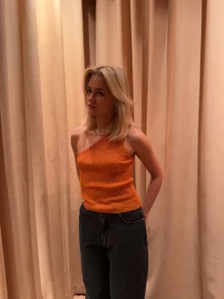 Cathie one shoulder top - Orange