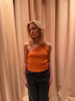 Cathie one shoulder top - Orange