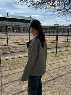 Catinka kort trenchcoat - Kaki
