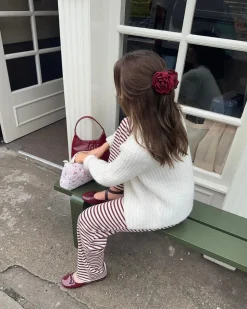 Celine stribet bukser - rød/hvid