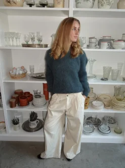 Chamomile bukser med lige ben - Off white