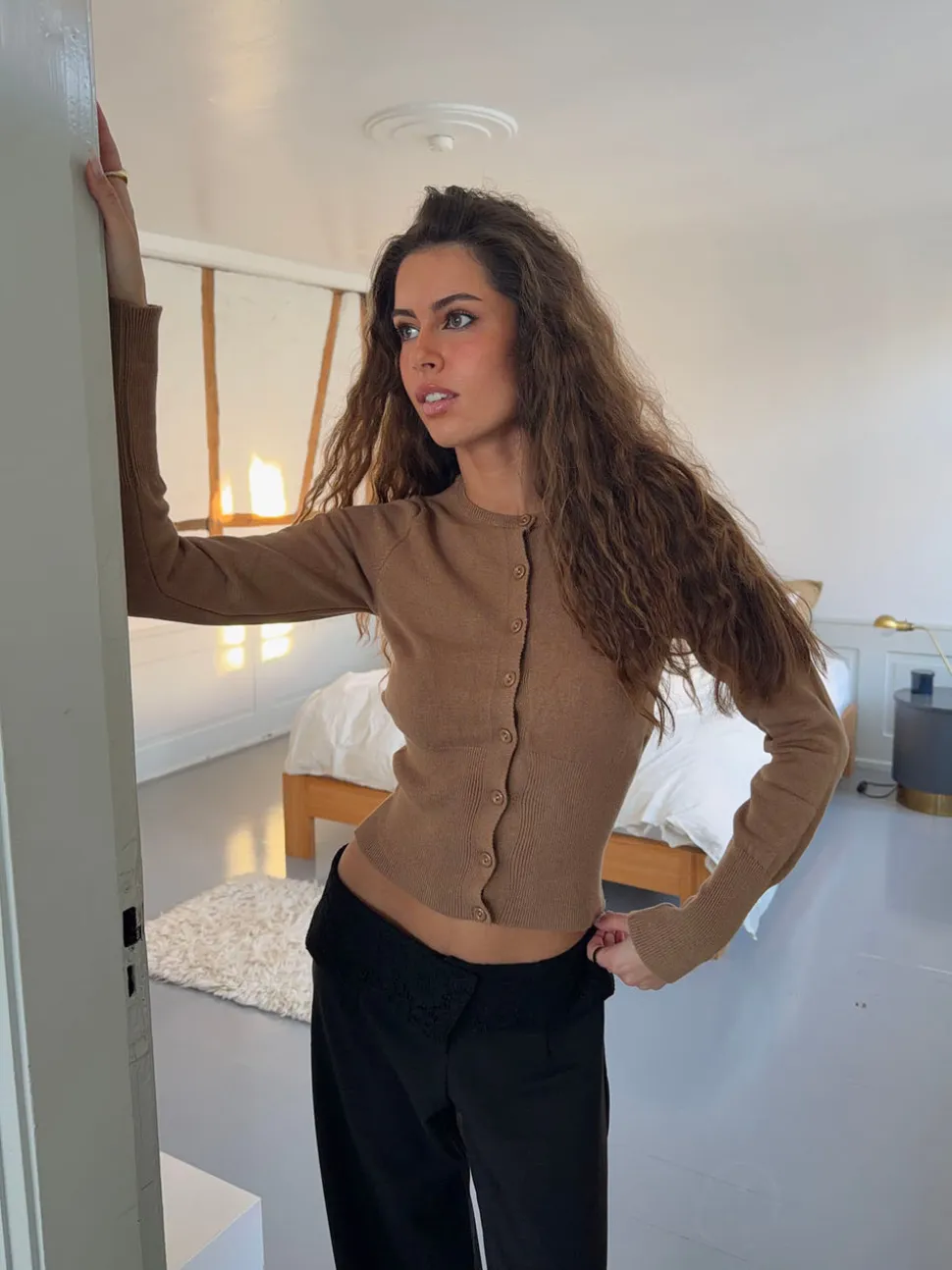 Charlotte cardigan - Brun