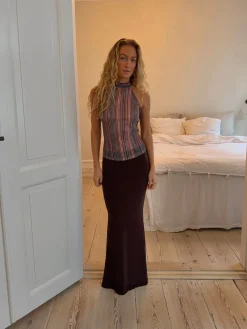 Chifona maxinederdel - Brun