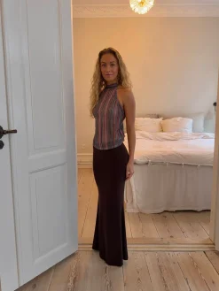 Chifona maxinederdel - Brun