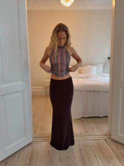 Chifona maxinederdel - Brun