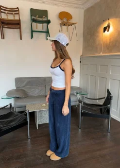 Christina fløjlsbukser - Navy