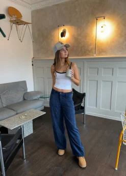 Christina fløjlsbukser - Navy
