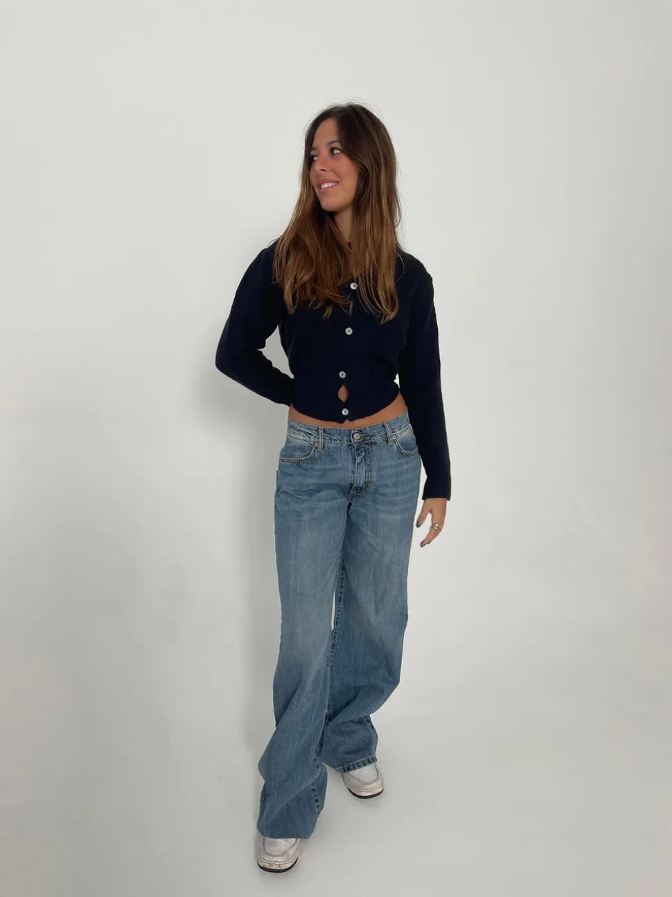 Cilla strikket cardigan - Navy