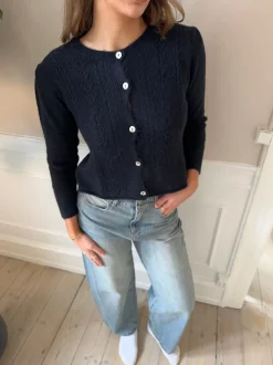 Cilla strikket cardigan - Navy