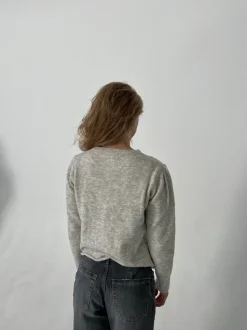 Cilla strikket cardigan - Lysegrå
